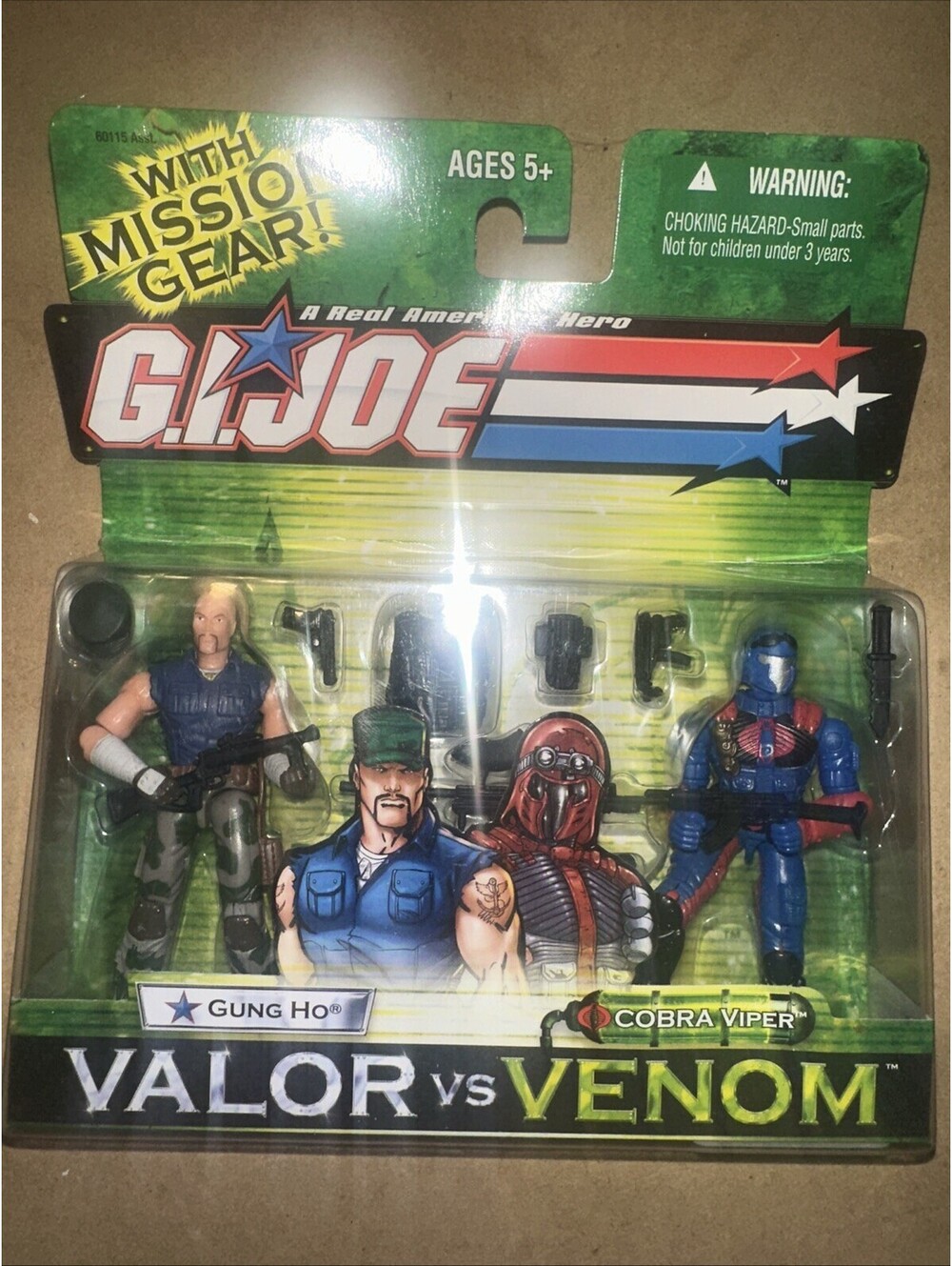 GI Joe Valor vs Venom Cobra Viper Gung Ho Action Figure 2-Pack 2005 Hasbro New